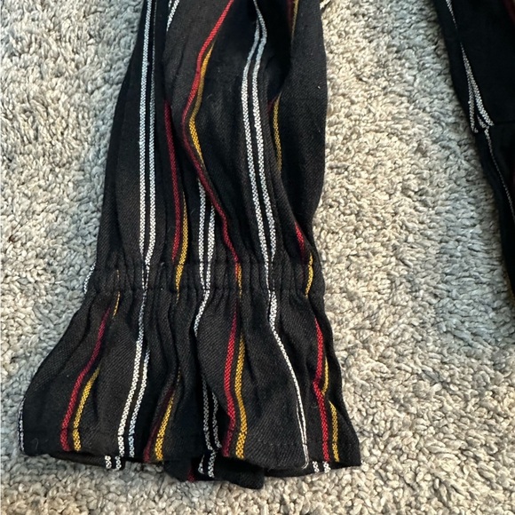 Billabong Play All Day Romper small black jumpsuit shorts long sleeve ruffle - Picture 11 of 13